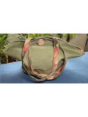Atenti Large Purse Bag Shoulder Straps Floral USA Made